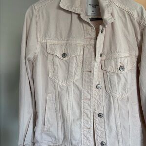 Abercrombie & Fitch Women's Light Pink Jean Jacket